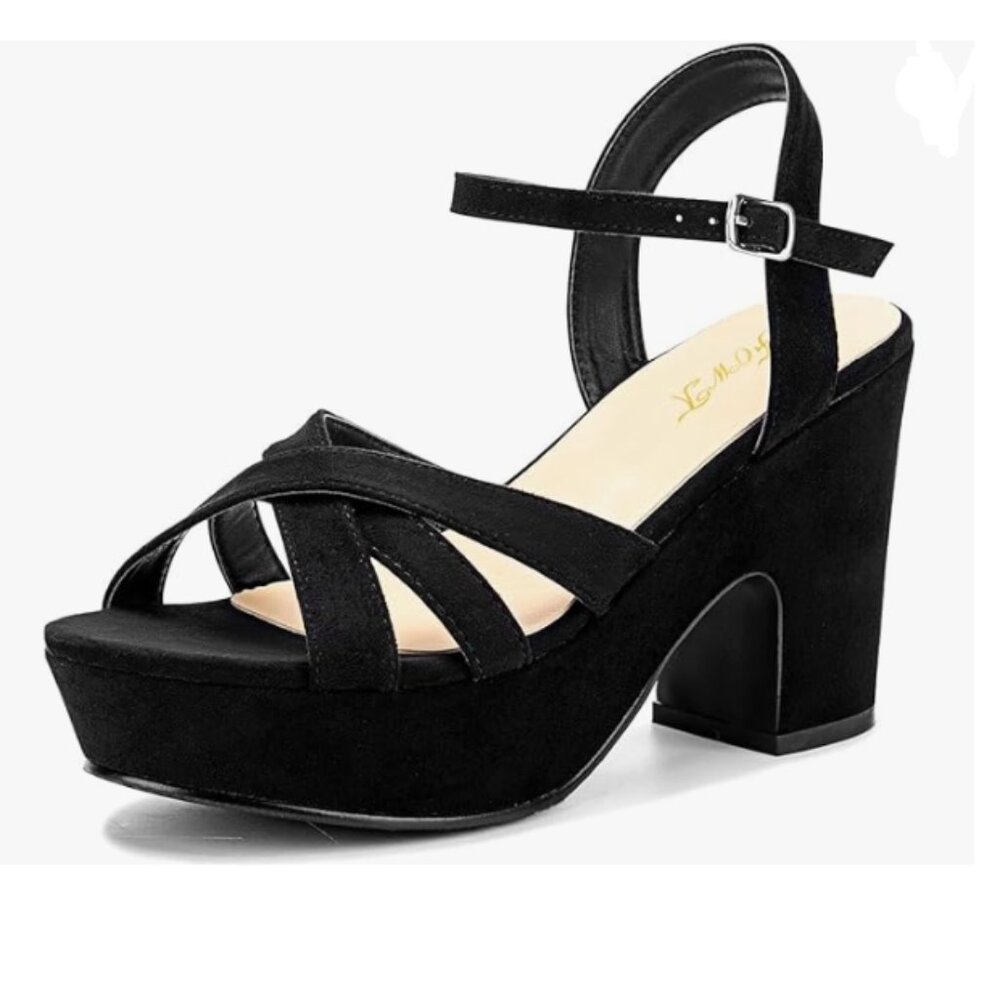 Elegant Black Women's Platform Sandals